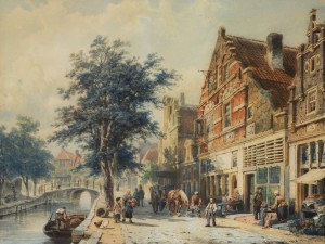 Buildings along the canal